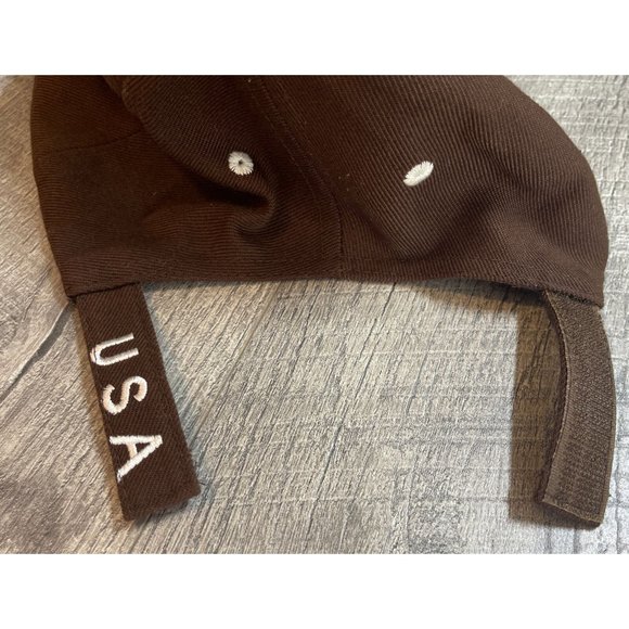 Chicago Hat Brown Baseball Cap Mens Logo Embroidered Adjustable Acrylic Vintage - Picture 8 of 8